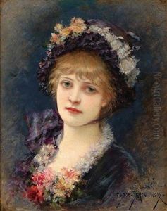 A Young Beauty Adorned With Flowers