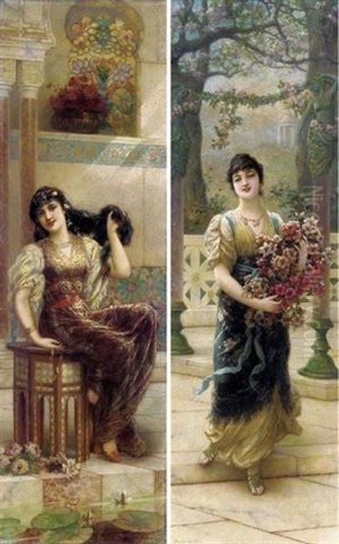 A Lady Styling Her Hair - view 1
