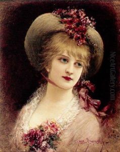 A Young Beauty With A Bouquet Of Flowers