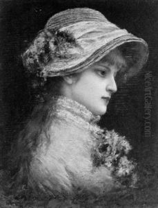 Girl With Floral Hat by Emile Eisman-Semenowsky