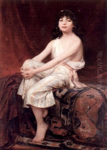 Ung Orientalisk Kvinna by Emile Eisman-Semenowsky