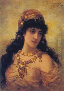Portrait Of An Ottoman Girl by Emile Eisman-Semenowsky