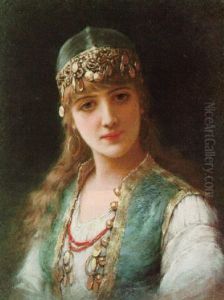 Fair-haired Beauty In Gypsy Dress