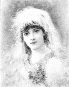 Portrait Of A Young Lady by Emile Eisman-Semenowsky