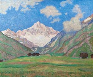 Blick Auf Den Oberalpstock by Ernst (Wilhelm Heinrich E. ) Eitner