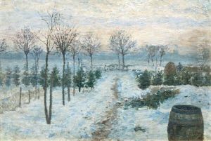 Winter In Uhlenhorst by Ernst (Wilhelm Heinrich E. ) Eitner