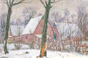 Winter In Hummelsbuttel by Ernst (Wilhelm Heinrich E. ) Eitner