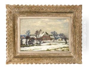 Bauernkate In Hummelsbuttel by Ernst (Wilhelm Heinrich E. ) Eitner