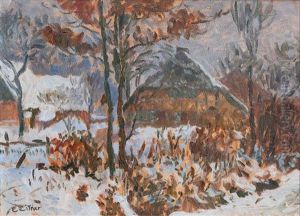 Schnee In Hummelsbuttel by Ernst (Wilhelm Heinrich E. ) Eitner
