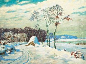 Sunny Winter Day by Ernst (Wilhelm Heinrich E. ) Eitner