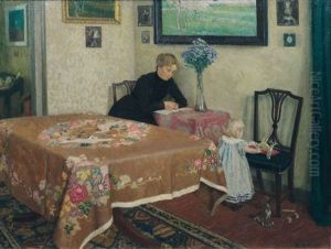 Antonia, The Artist's Wife With The Son Georg Antonia, The Artist's Wife With The Son Georg