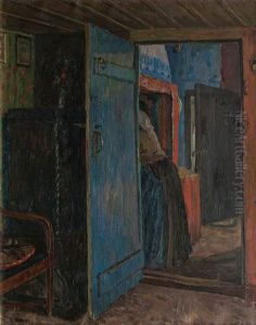 Kitchen Interior In The Probstei, Schleswig-holstein by Ernst (Wilhelm Heinrich E. ) Eitner