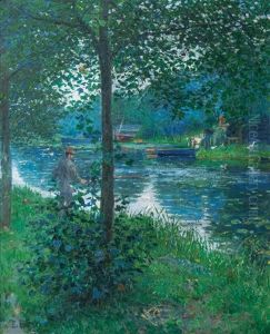 Sunlit Landscape With Angler Sunlit Landscape With Angler