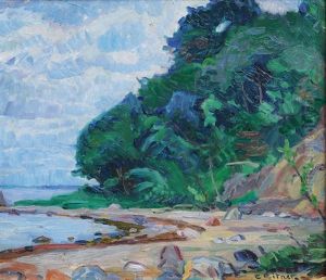 Steep Coast At The Baltic Sea by Ernst (Wilhelm Heinrich E. ) Eitner