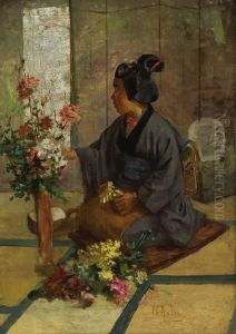 Arranging Flowers by John (Charles) Arter