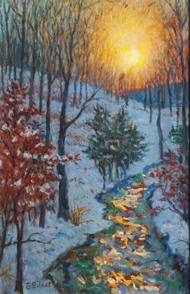 Moonlit Winterly Forest - view 1