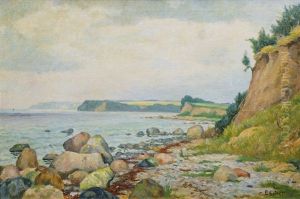 At The Baltic Sea by Ernst (Wilhelm Heinrich E. ) Eitner