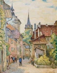View Of The Picturesque Old Town Of Murten View Of The Picturesque Old Town Of Murten