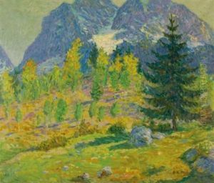 Fruhling Im Bayerischen Gebirge by Ernst (Wilhelm Heinrich E. ) Eitner