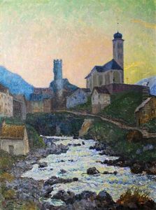 Hospenthal Am St. Gotthard Im Abendlicht