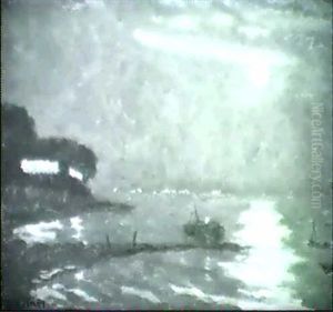 Blankeneser Elbstrand Bei Mondlicht