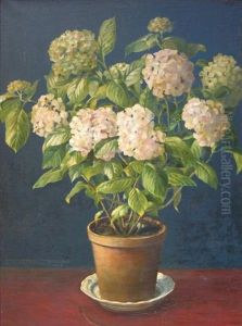 Nature Morte Au Pot De Hortensias by Stanislaw Ejsmond