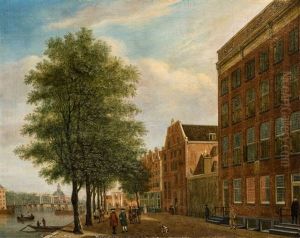 A View Of The Buitenkant With The Warehouse Of The Admiralty Of Amsterdam To The Left And The Oosterkerk In The Background