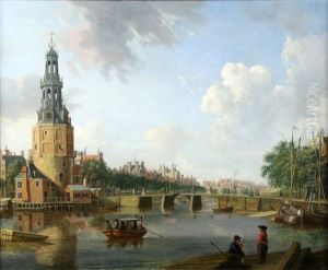 A View Of Amsterdam With The Oude Schans And The Montelbaanstoren On The Left