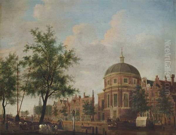 View Of The Lutherse Kerk, Amsterdam, With The Singel In The Foreground - view 1