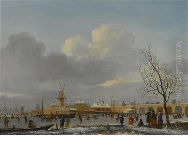 A Winter Landscape With Skaters On The Amstel - view 1