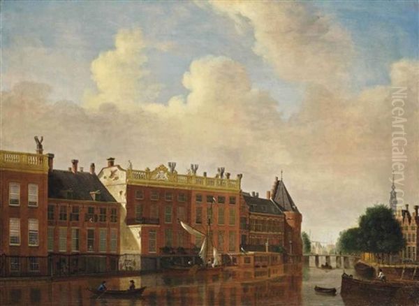 A View From The Binnen-amstel Towards The Kloveniersburgwal, Amsterdam - view 1