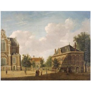 The Westerhal Near The Westerkerk In Amsterdam by Jan Ekels the Elder