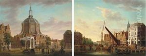 The Waag, Leiden (+ The Marekerk, Leiden, 1781, Sgd.; Pair)