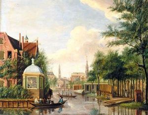 Amsterdam, A View On The Plantage Muidergracht, Seen From The Schans, With The Oudezijds Huiszittenhuis, Beyond The Westertoren, The Portugese Synagogue And The Tower Of The Zuiderkerk