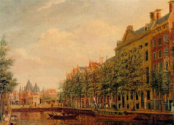 Amsterdam, The Kloveniersburgwal With The Trippenhuis And The Sint Anthoniswaag On The Nieuwmarkt Beyond - view 1