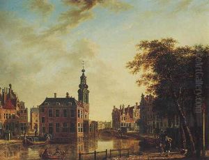 Amsterdam, A View Of The Munt Tower And The Doelenshuis On The Singel