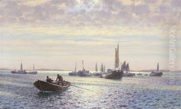 Anchored Sailboats - view 1