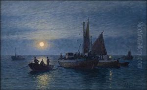 Kuunvaloa Merella (moonlit Sea) by Emil Gotthard Ekman