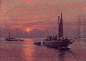 Solnedang Over Karingon by Emil Gotthard Ekman
