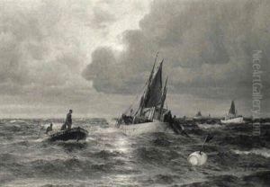 R+dspaettefiskere by Emil Gotthard Ekman