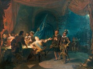 Gustav Ii Adolf Having A War Negotiation In Wurtzburg, Giving Commands To Axel Lillje And Ramsay