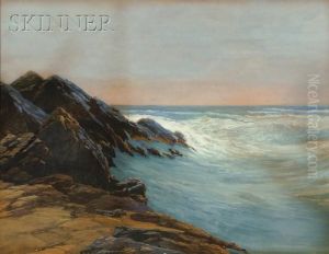 Crashing Waves At Dusk by Robert Arthur