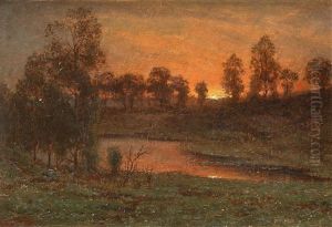 Sunset In A Summer Landscape