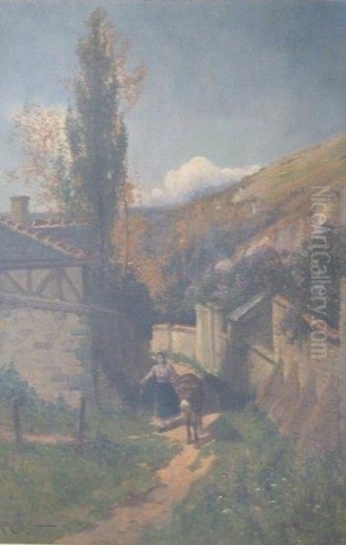 Peasant Girl With Donkey - view 1