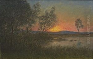 Solnedgang Vid Kusten by Per Ekstroem