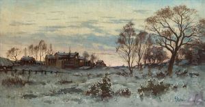 Vinterlandskap, Skymning (stockholms Utkanter) (winterlandscape, Sunset, On The Outskirts Of Stockholm)