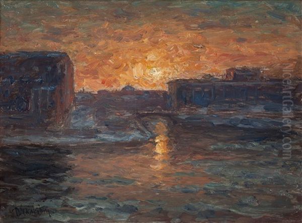 Sunset Over Norrbro, Stockholm - view 1