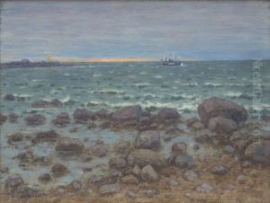 Fiskebat Vid Kust by Per Ekstroem