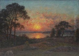 Solnedgang Vid Kusten by Per Ekstroem