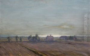 Landskap Med Hus